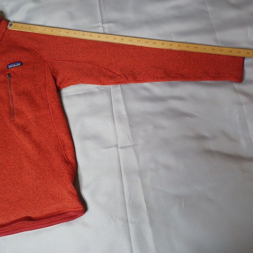 Patagonia Better Sweater Pullover Mens Small Orange 1/4 Zip Fleece Jacket - Picture 15 of 16